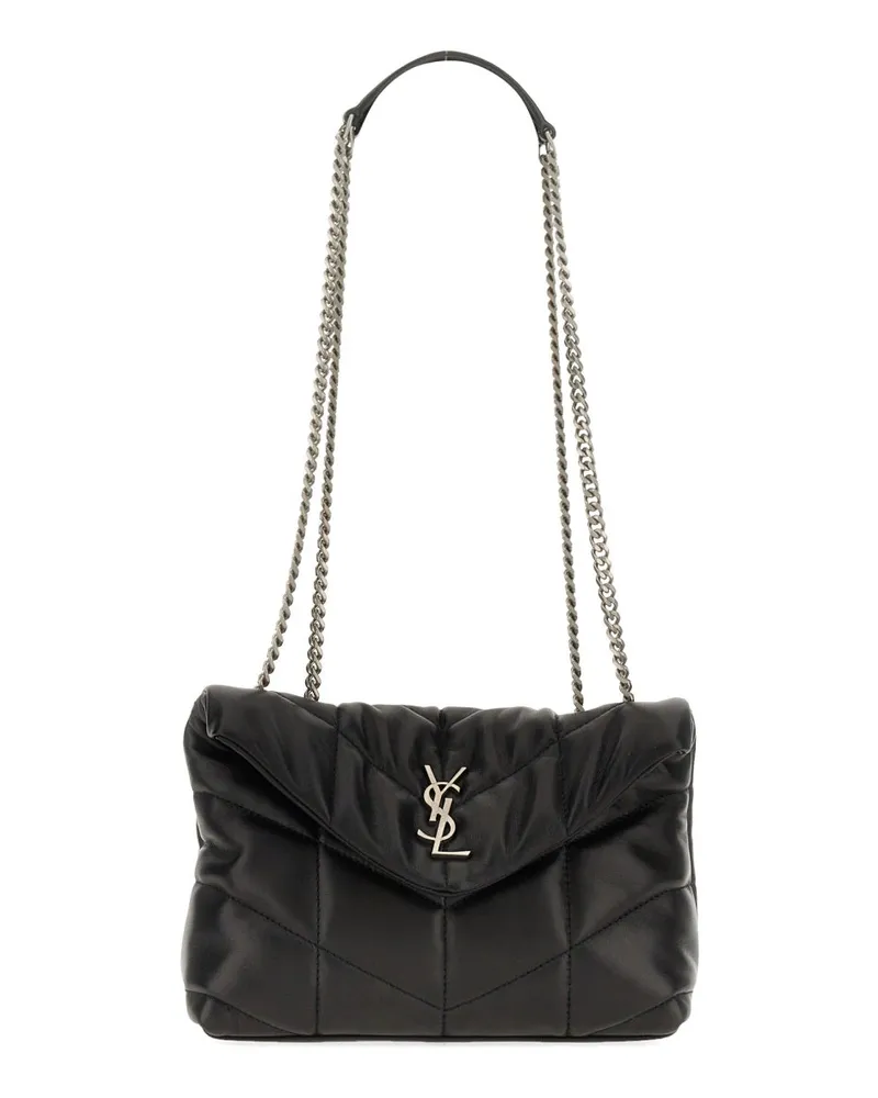 Saint Laurent Puffer Toy Shoulder Bag — Black Black