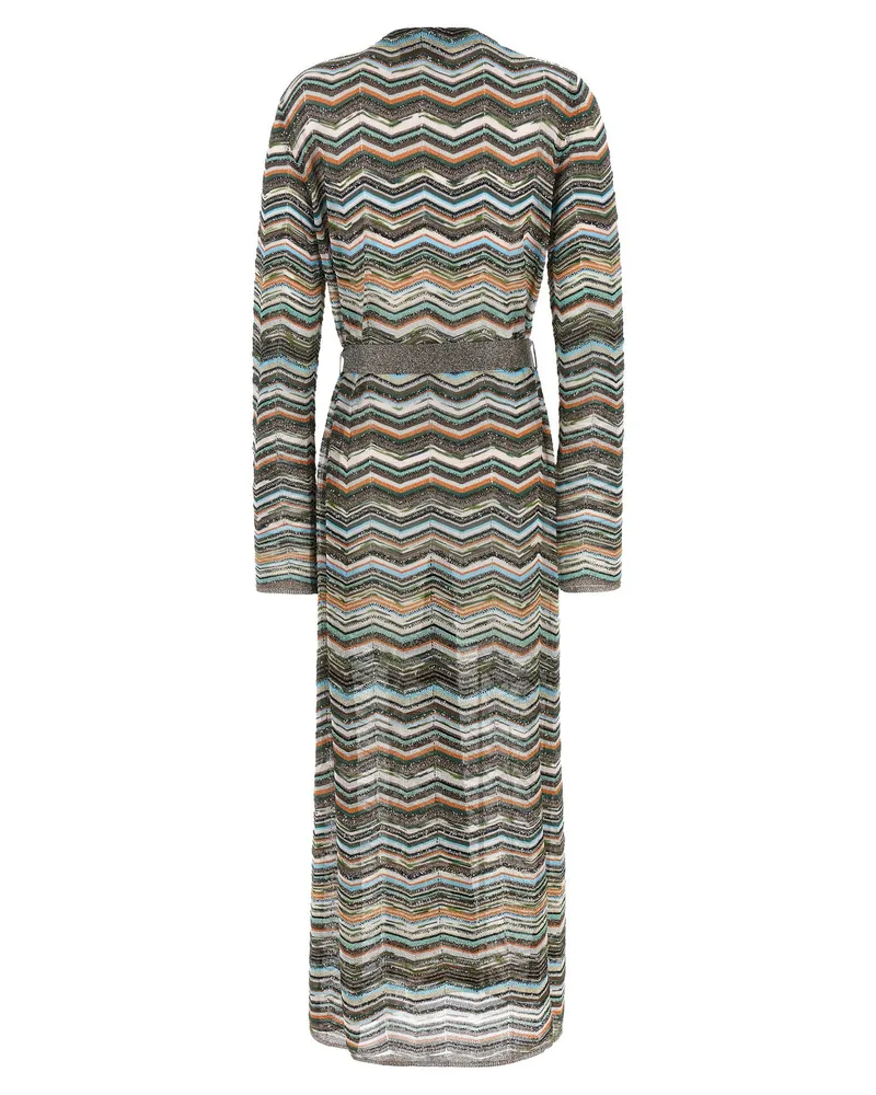 Missoni Chevron Lamé Cardigan — Multicolor Multicolor