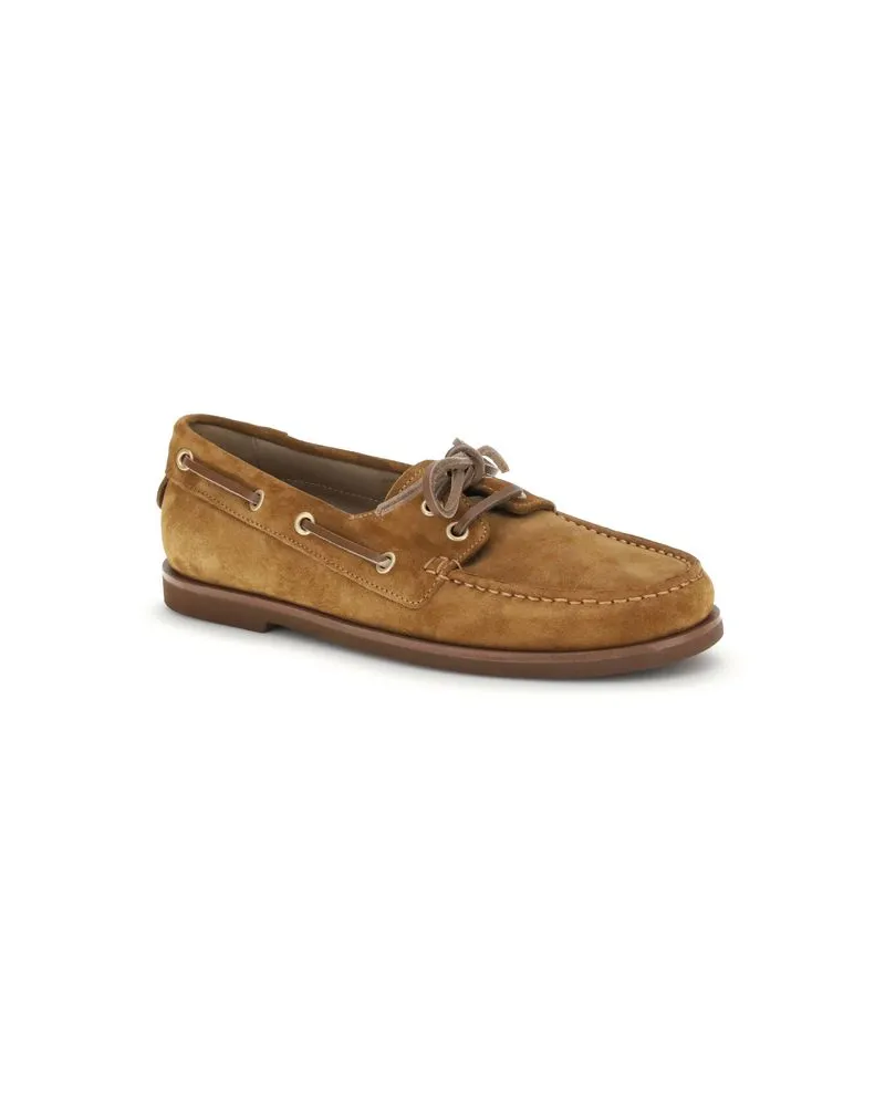 Gianvito Rossi Women's Brown Calf Leather Bos Taurus Slip-On Loafers Brown