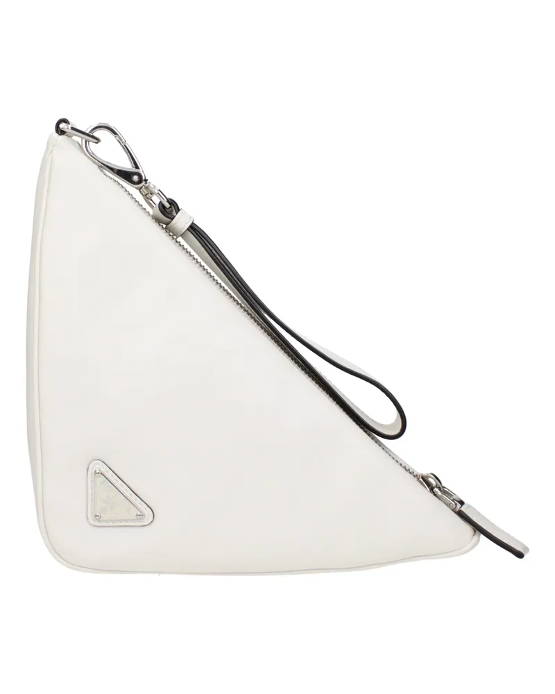 Prada Women's White Leather Clutch Bag White
