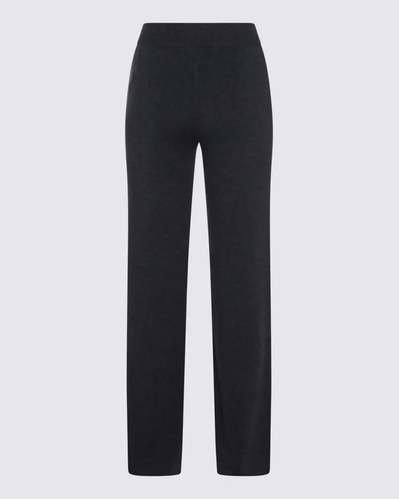 Aya Muse Women's Trousers Charcoal Wool Silk Charcoal