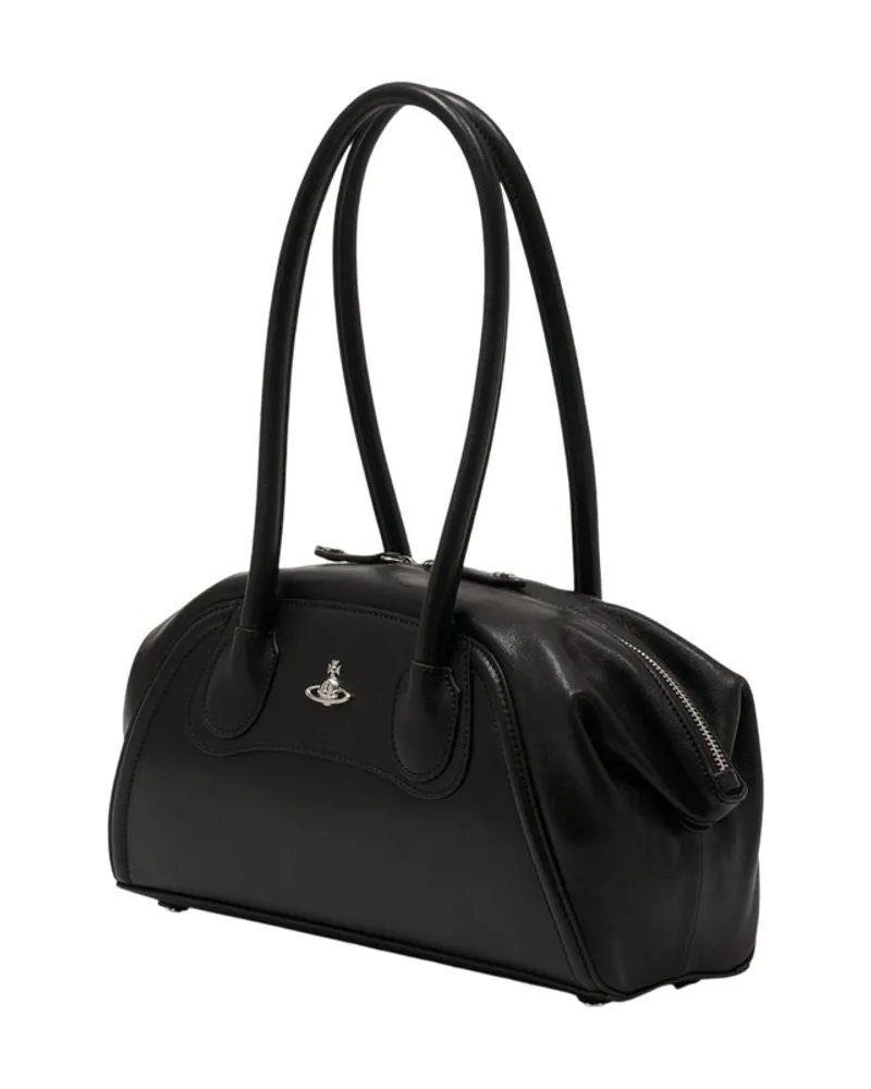 Vivienne Westwood Women's Shirley Small Purse Leather Black Calfskin Bags Handbags-purses Black