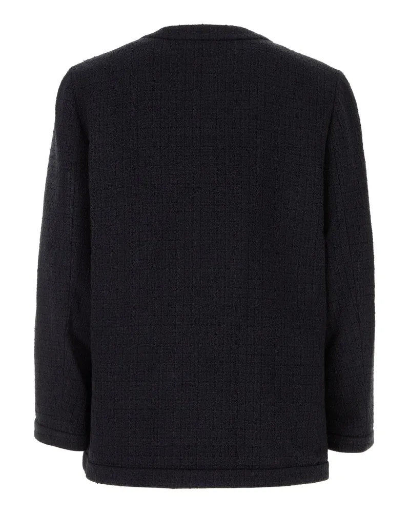 Valentino Garavani Men's Cotton-Viscose Blend Jacket Navy Polyamide Navy