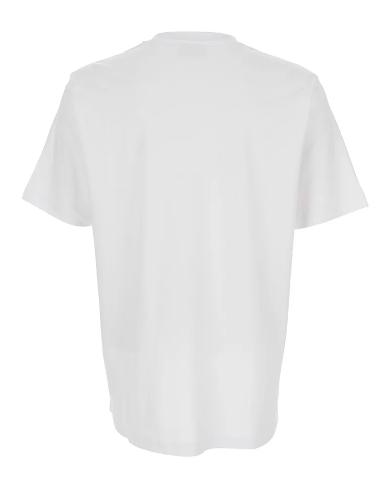 Diesel Logo-Embroidered Cotton T-Shirt — White White