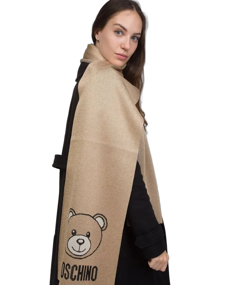 Moschino Women's Scarf Brown Viscosa Accessories Viscose Polyamide Polyester Brown