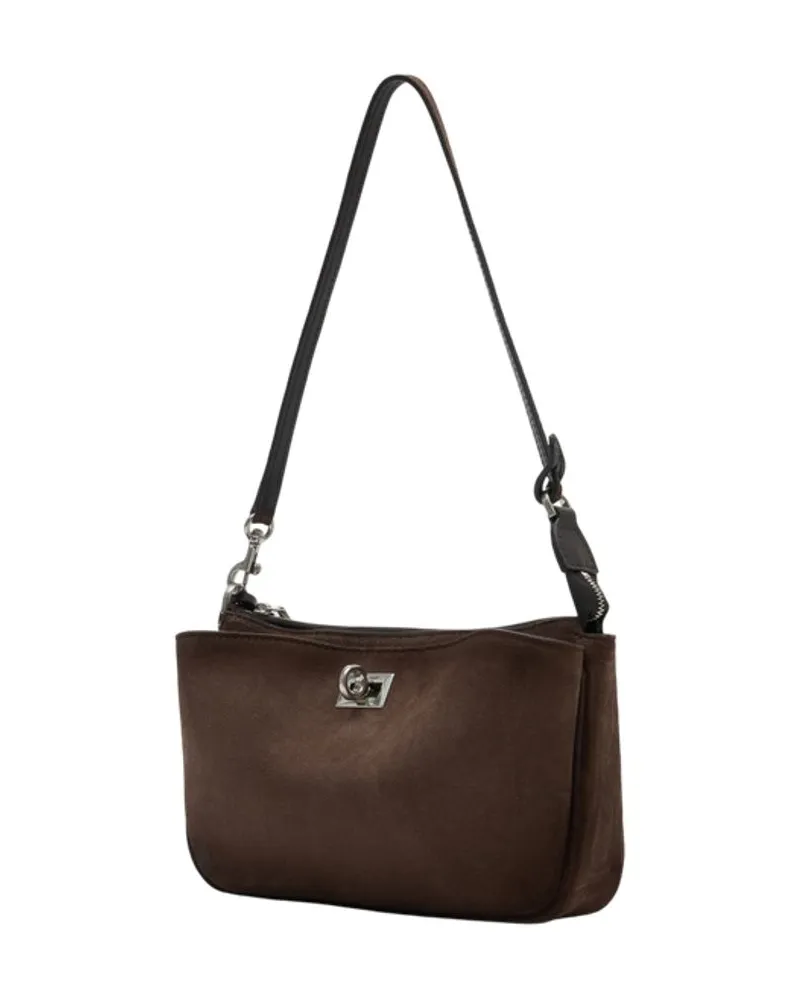 Balenciaga Rodeo Calfskin Leather Shoulder Bag — Brown Brown