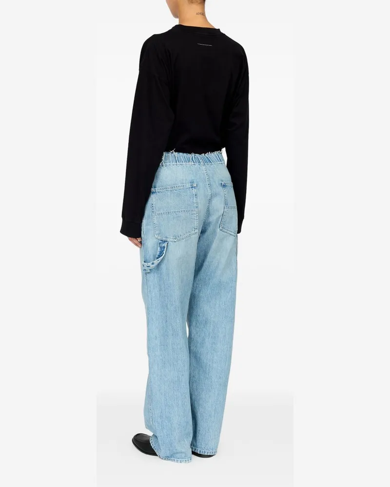 Maison Margiela Wide-Leg Light-Wash Denim Jeans — light blue Light