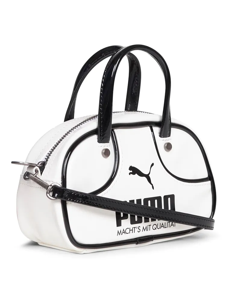 Puma Women's 1976 Micro 1 L Handbag White Recycled Polyurethane Handbags Hand Bags White