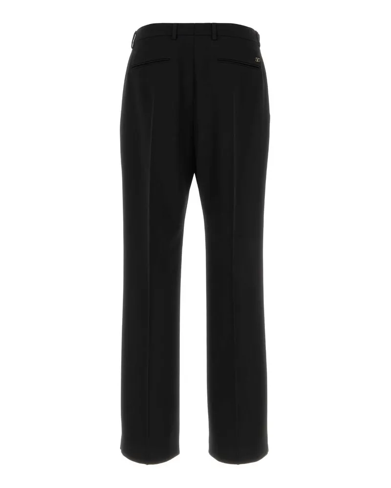 Valentino Garavani Men's Black Wool Pant Nero Virgin Pantaloni Black