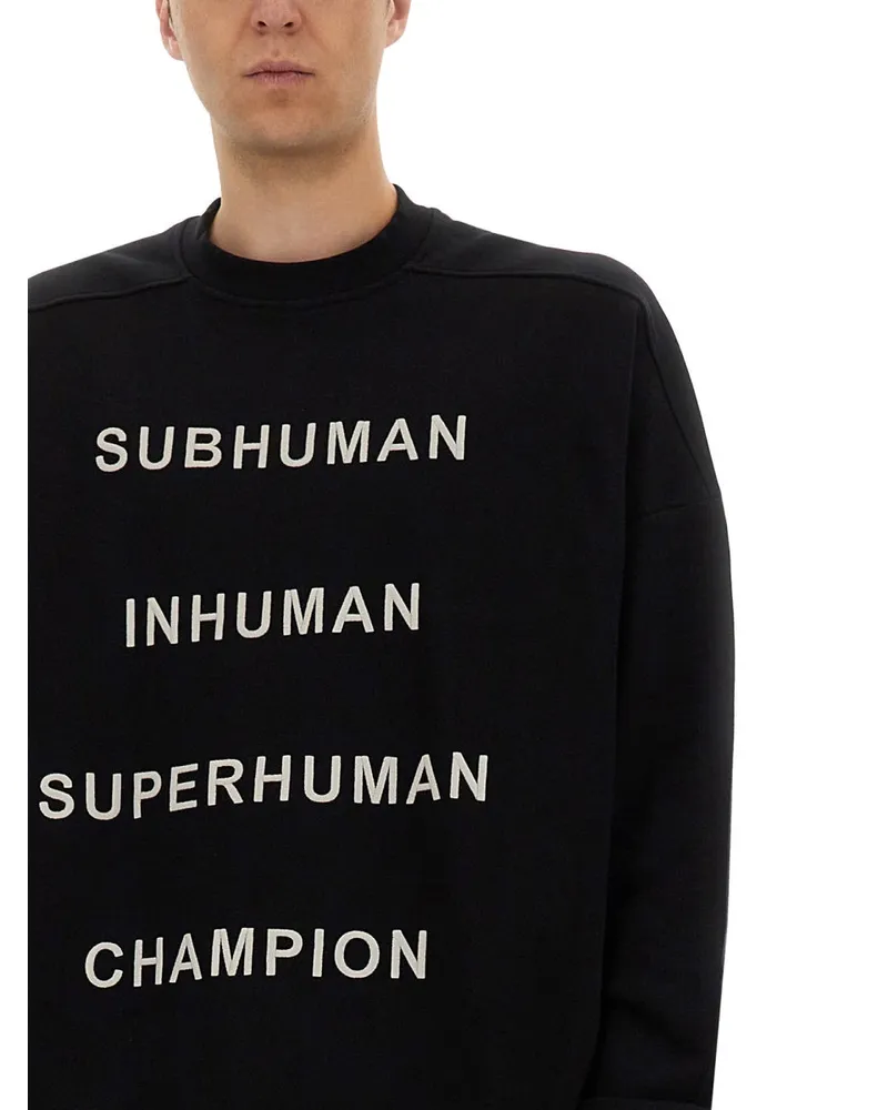 Rick Owens Cotton Sweatshirt — Black Black