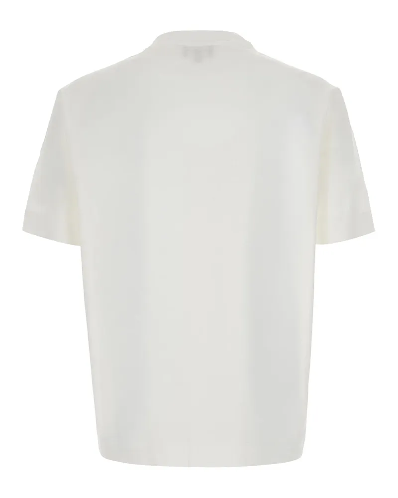 Emporio Armani Men's T-Shirt Round Neck White Cotton T-Shirts And Polos White
