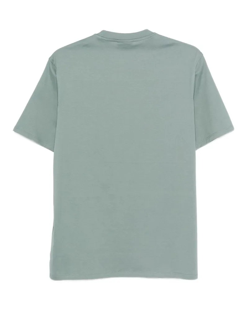 Emporio Armani Logo cotton t-shirt Sea