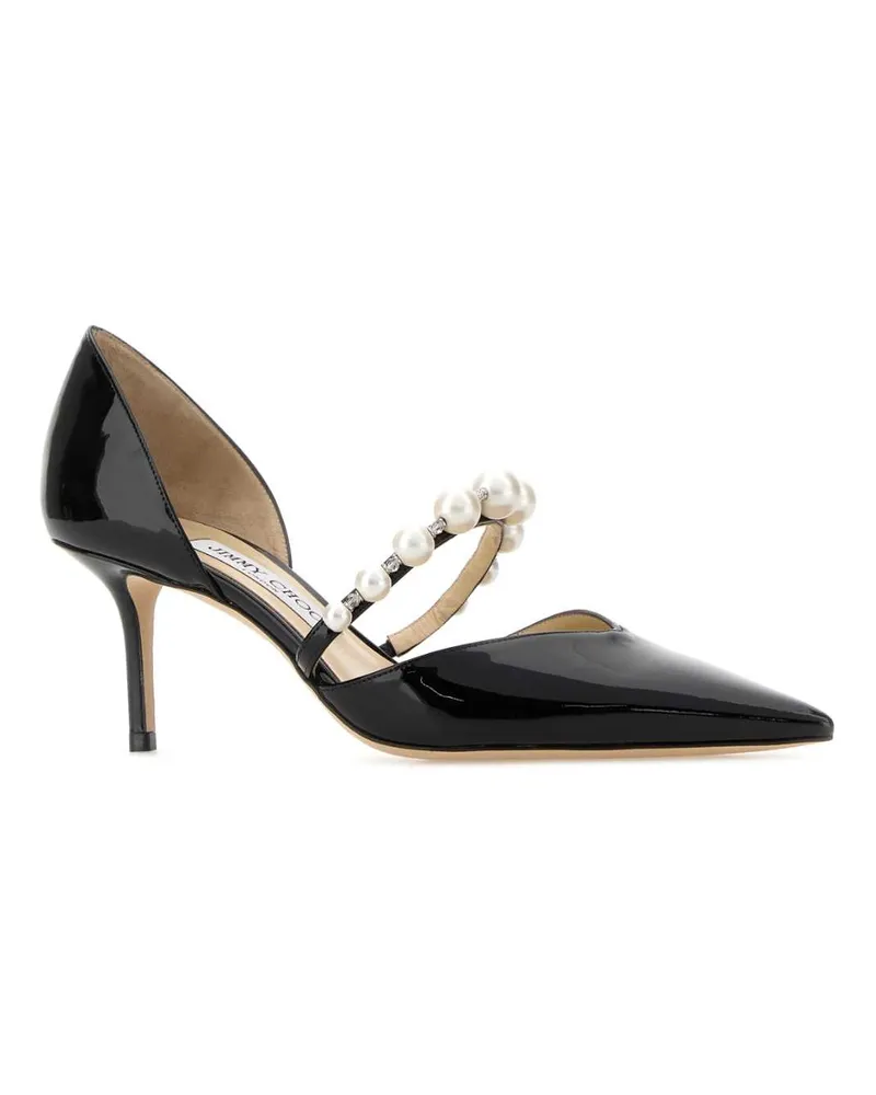 Jimmy Choo Women's Black Leather Aurelie 65 Pumps Lattewhite Scarpe Con Tacco High Heel Shoes Black