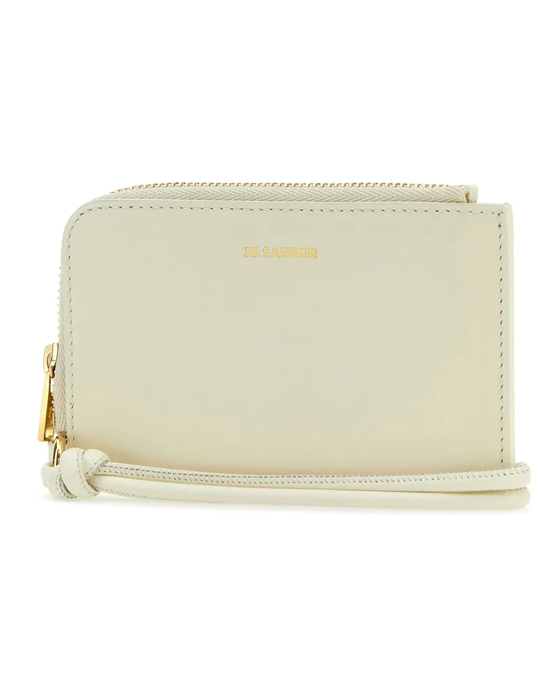 Jil Sander J07ui0004p4841 106 Metal Fibre Portafogli Wallet Beige