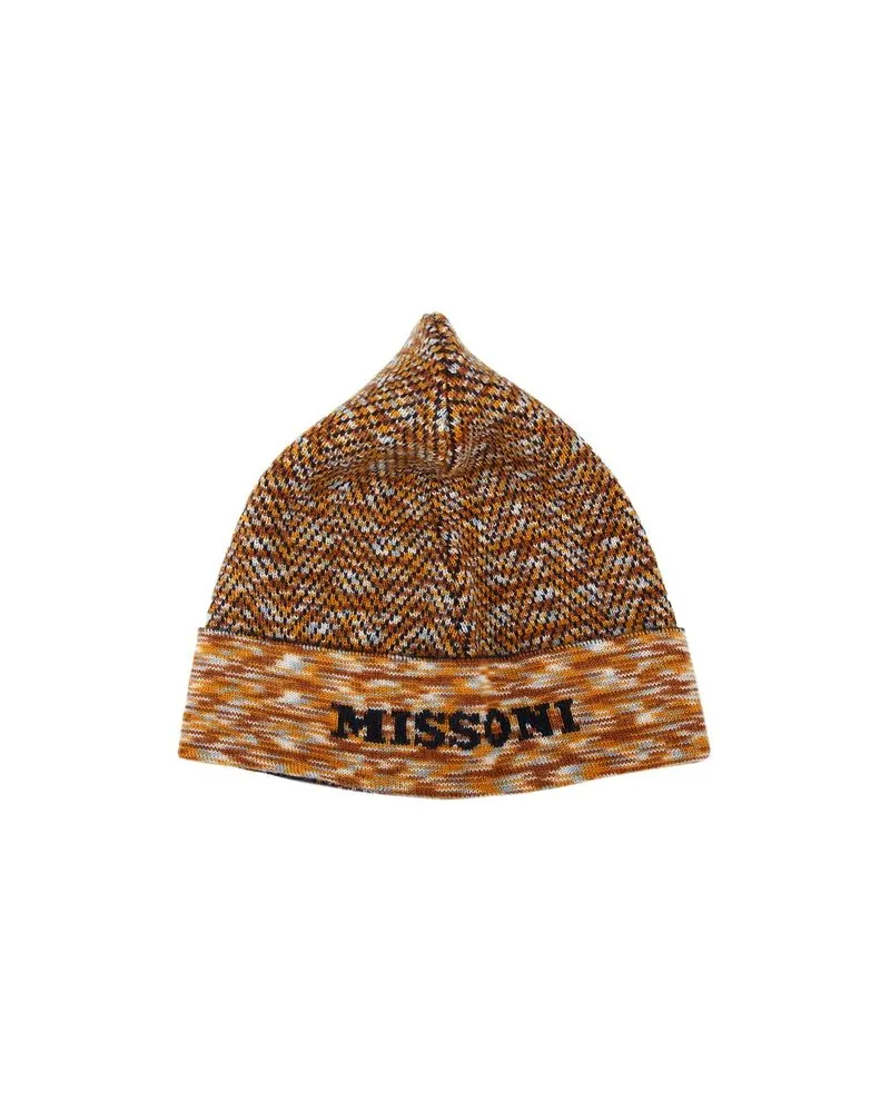 Missoni Women's Beanie Broen Wool Accessories Brown