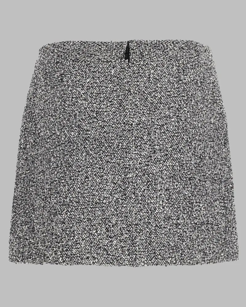 Michael Kors Ribbed Cotton-Blend Knit Miniskirt — Gray Gray