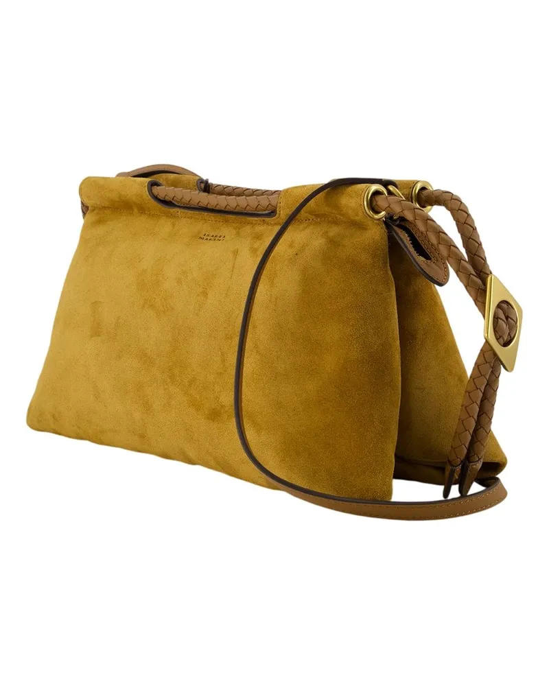 Isabel Marant Pipa M Lambskin Leather Shoulder Bag — Brown Brown