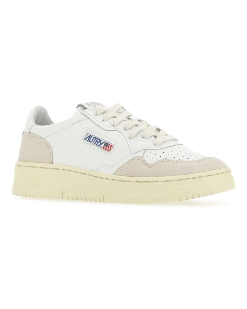 AUTRY Women's Two-Tone Leather And Suede Medalist Sneakers Ls33 White
