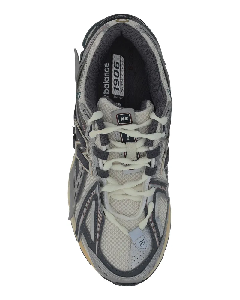 New Balance Men's Sneakers 1906a Silver Metallic Upper Fabric Trainers Silver
