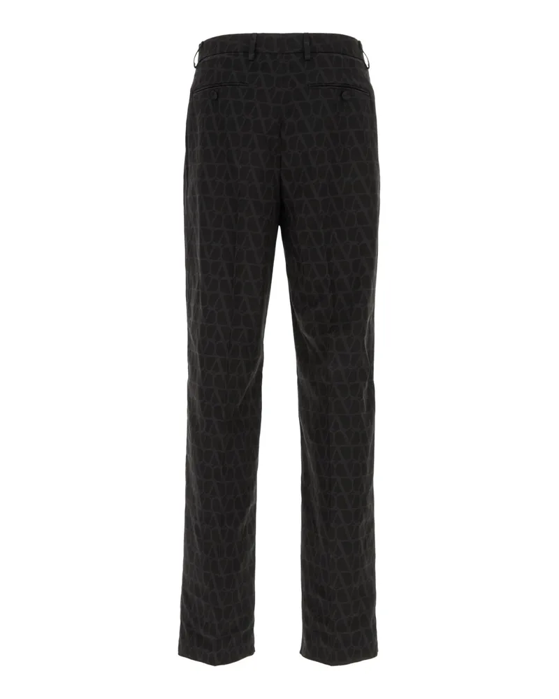 Valentino Garavani Men's Pantalone Toiicoebaner Polyester Pantaloni Trousers Black