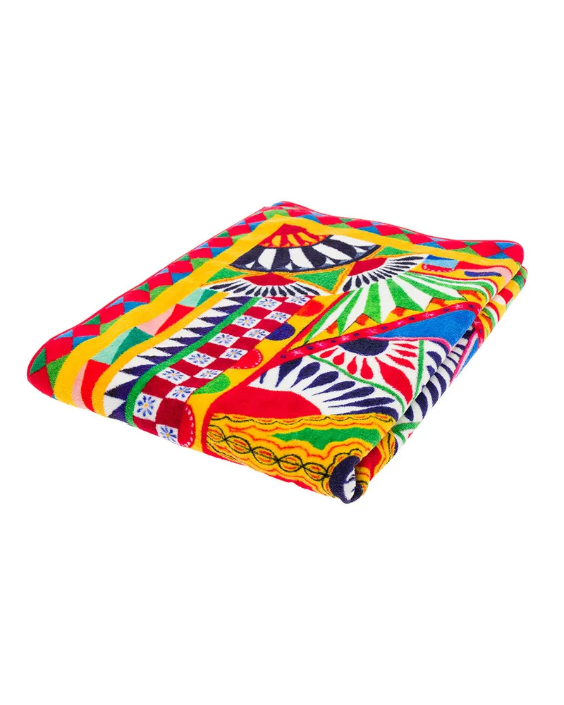 Dolce & Gabbana Unisex Shower Towel Multicolour Cotton Towels & Bath Robes Multicolor
