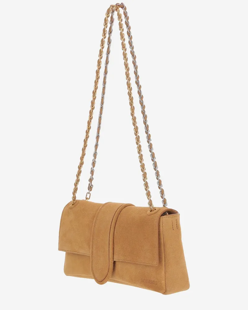 Jacquemus Women's Childs Bag Light Brown Suede Shoulder Brown