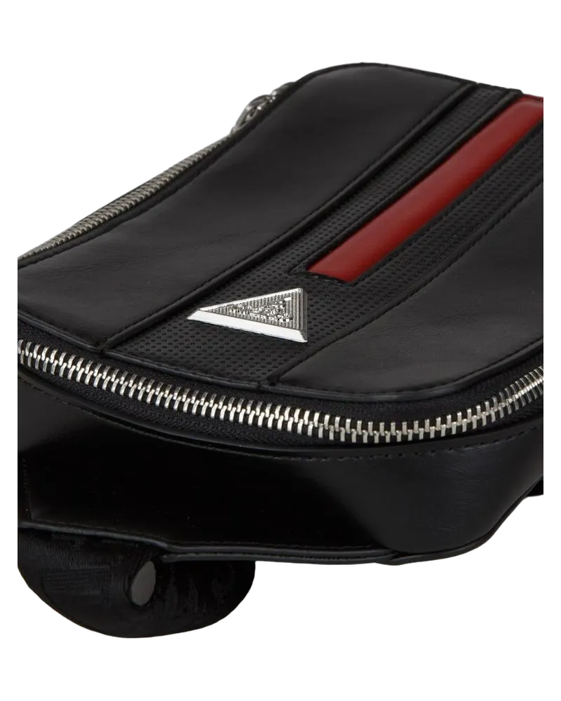 Guess Men's Crossbody Bag Black Polyurethane Crossbody-bags Black