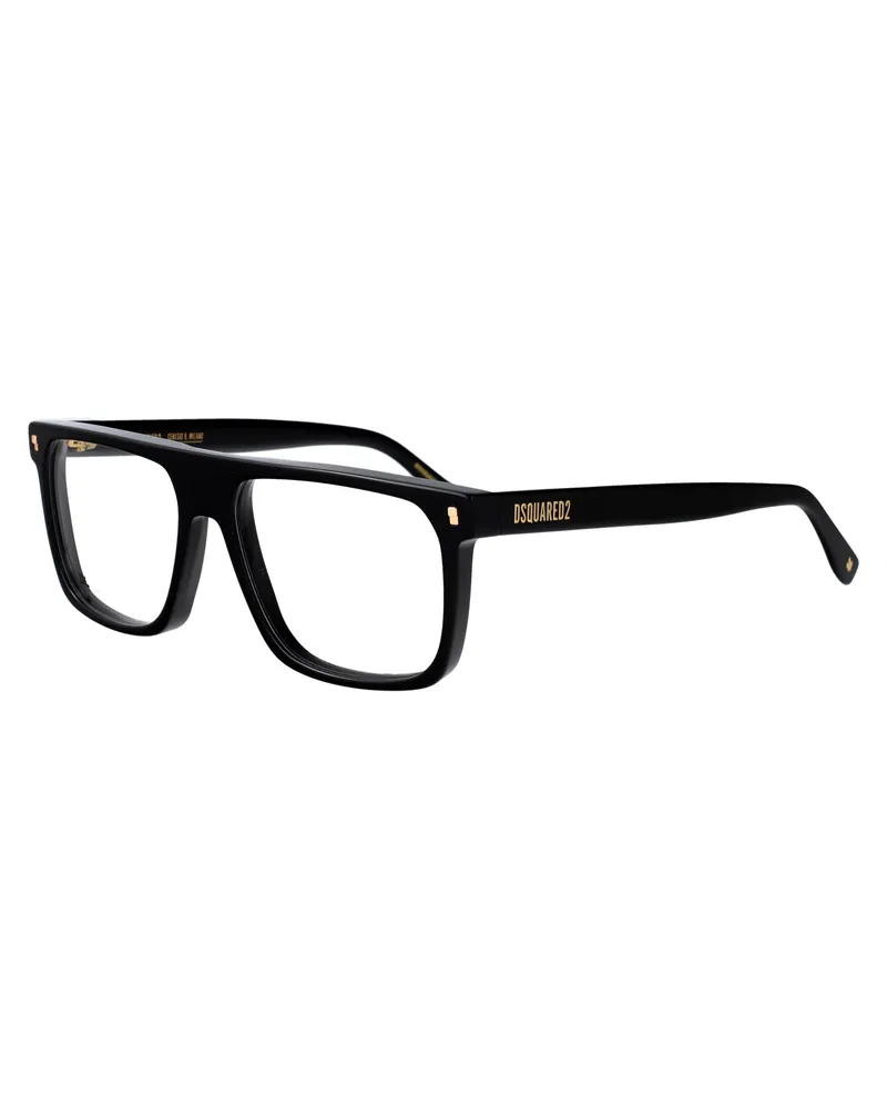 Dsquared2 Men's Sunglasses D20182 Black Gold Acetate Glasses & Frames Black