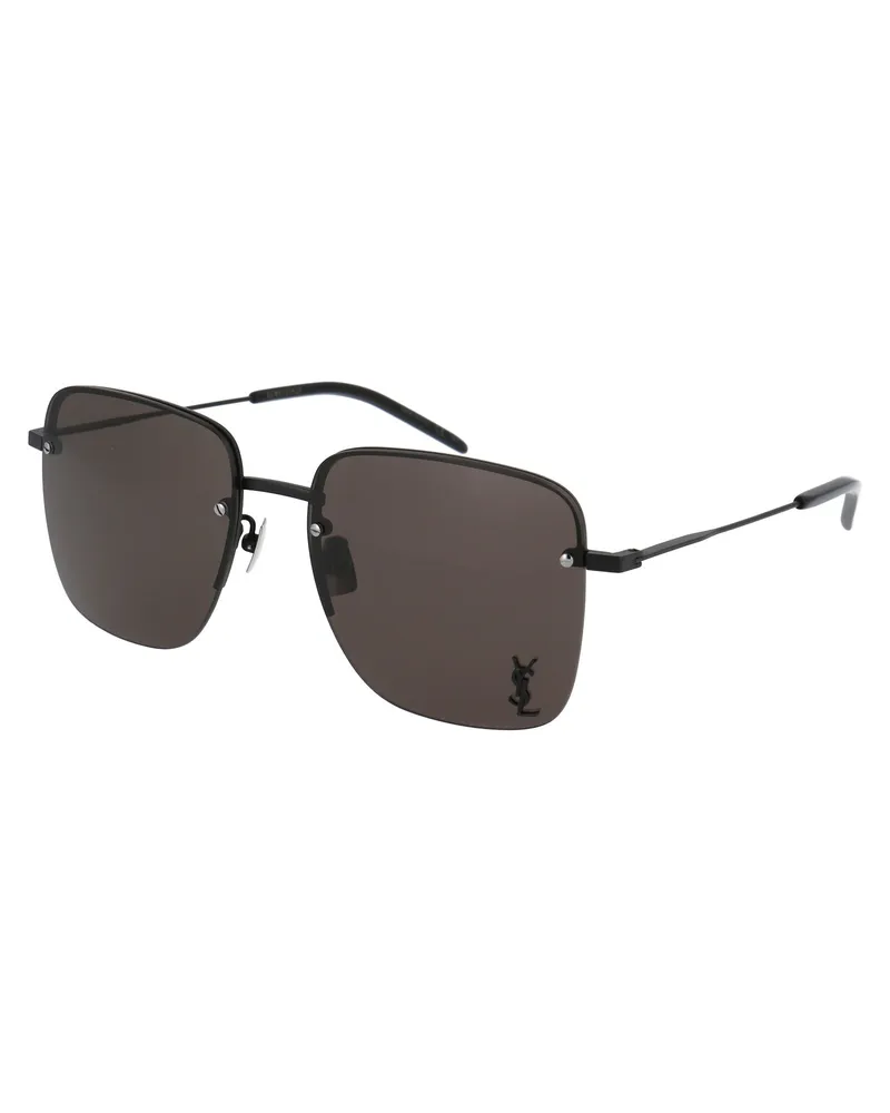 Saint Laurent Women's Sunglasses Sl312 M Black Metal Black-Black-Black Black/black/black Black