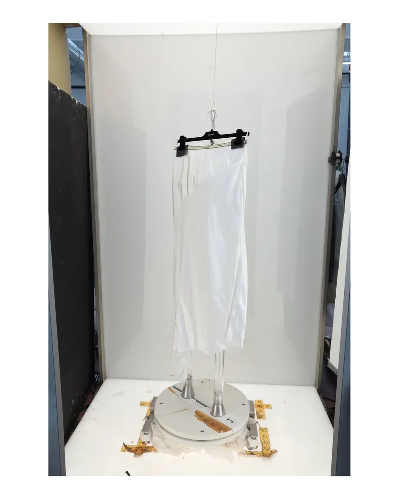 Celine Women's Viscose Skirt Optic White White