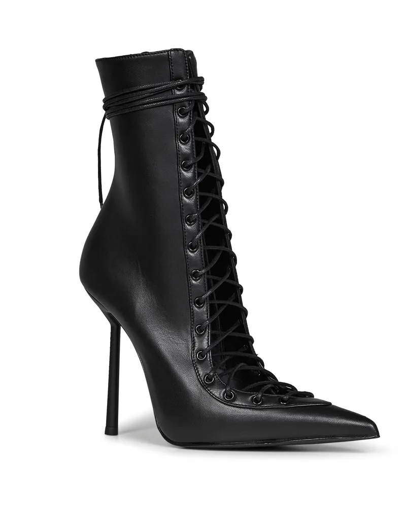 Le Silla Women's Ankle Boots Colette Black Nappa Leather Lambskin Black
