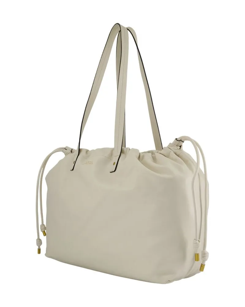 Isabel Marant Women's Silven Shoulder Bag -  Leather White Lambskin Shoulder-Hobo-Bags White