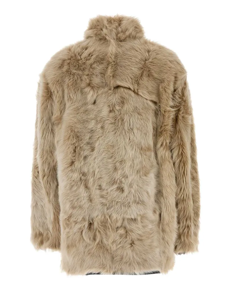 Isabel Marant Lamb Fur Coat — Beige Beige