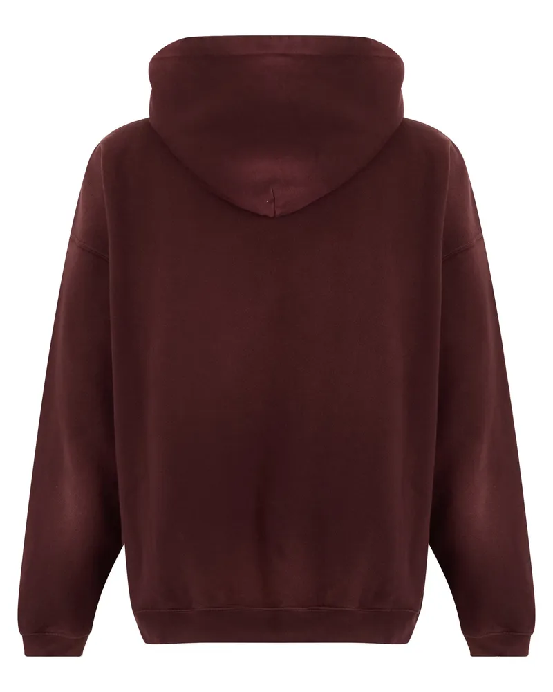 Golden Goose Cotton-Jersey Hoodie — Burgundy Burgundy