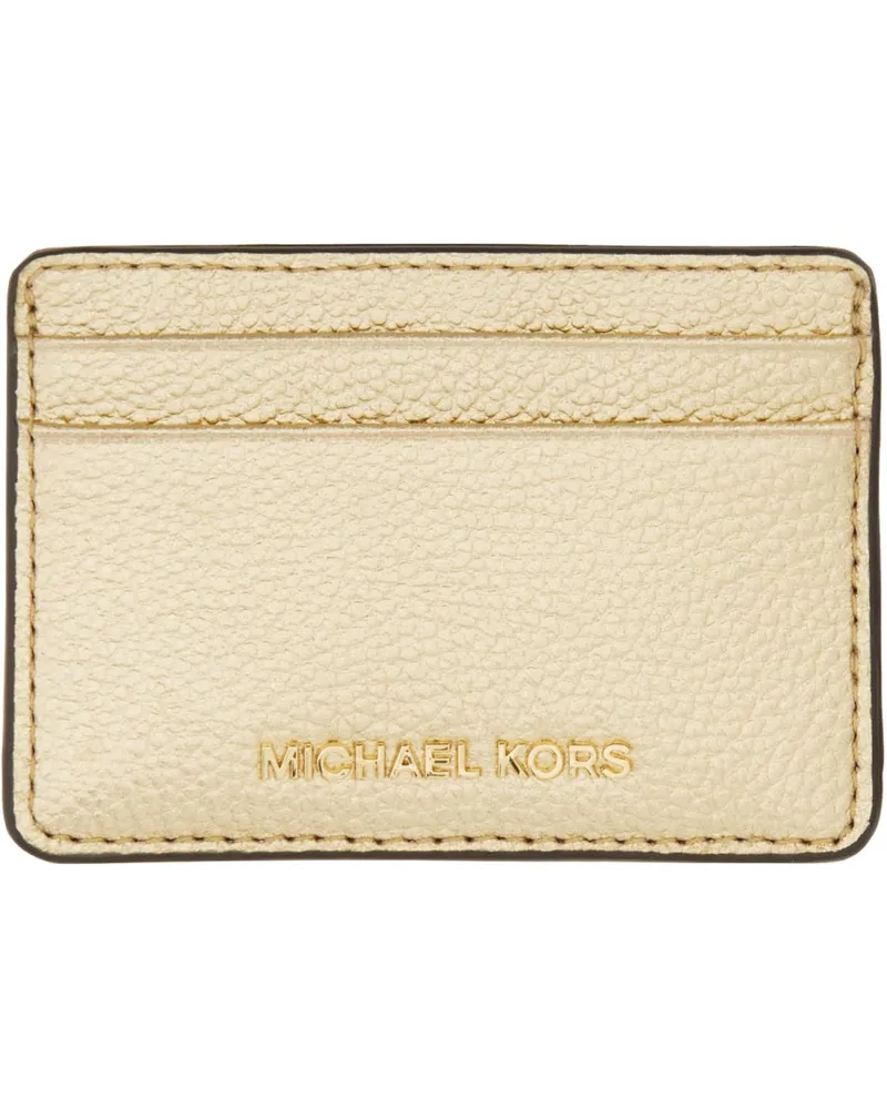 Michael Kors Gold Logo Card Case — Gold Gold