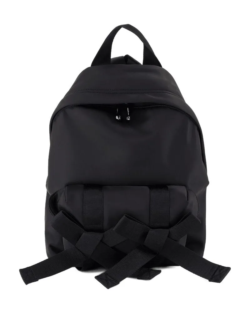 Simone Rocha Women's Bow Front Backpack -  Nylon Black Bags Backpacks Black