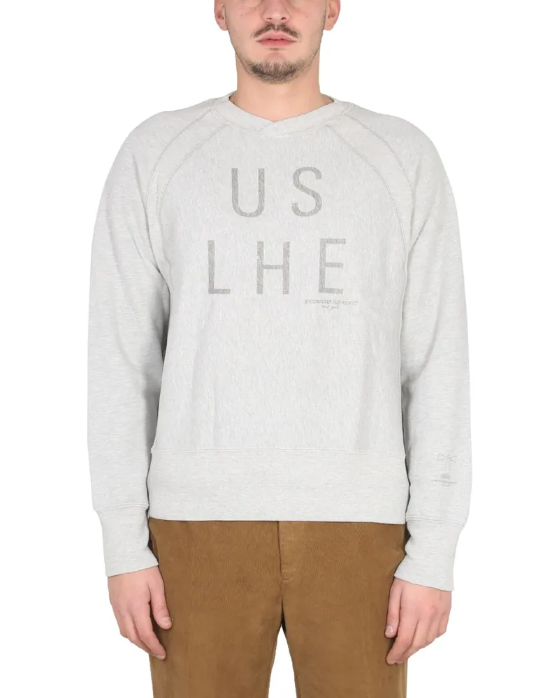 Engineered Garments Crewneck Logo Sweatshirt — Gray Gray