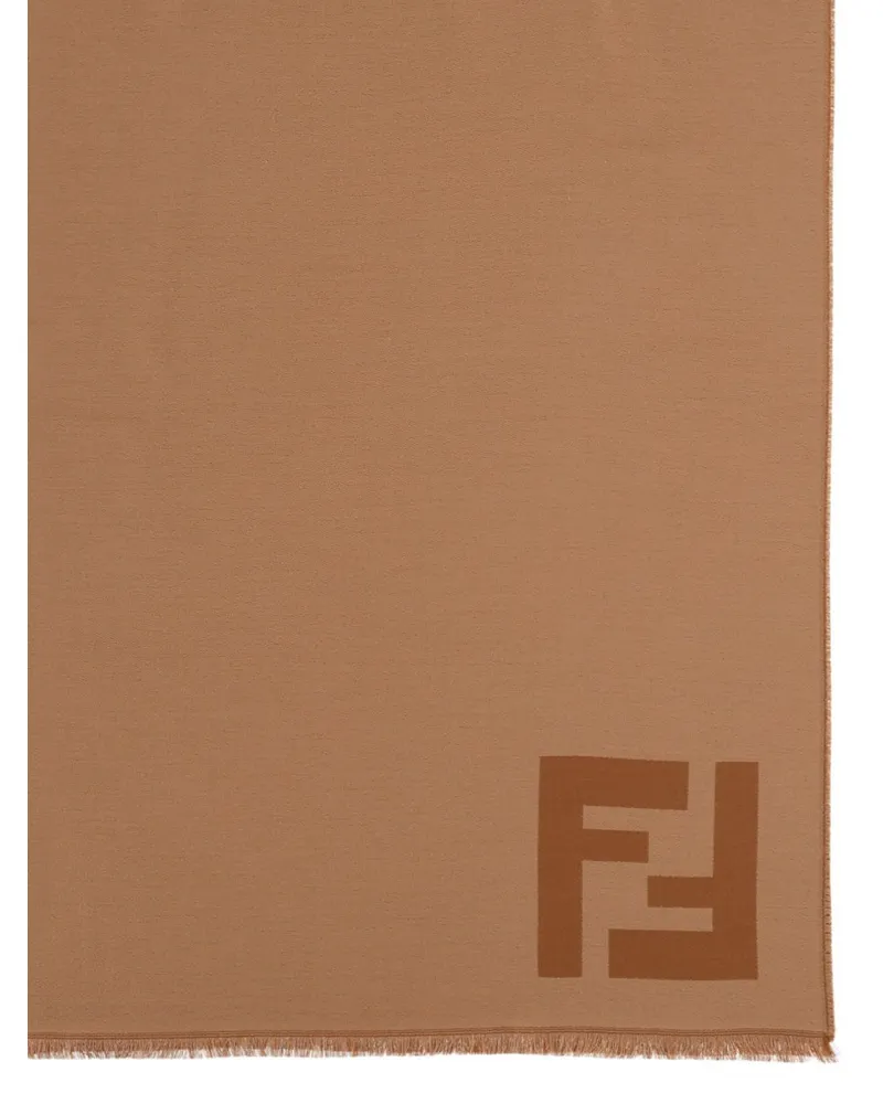 Fendi Virgin Wool Scarf — Beige Beige