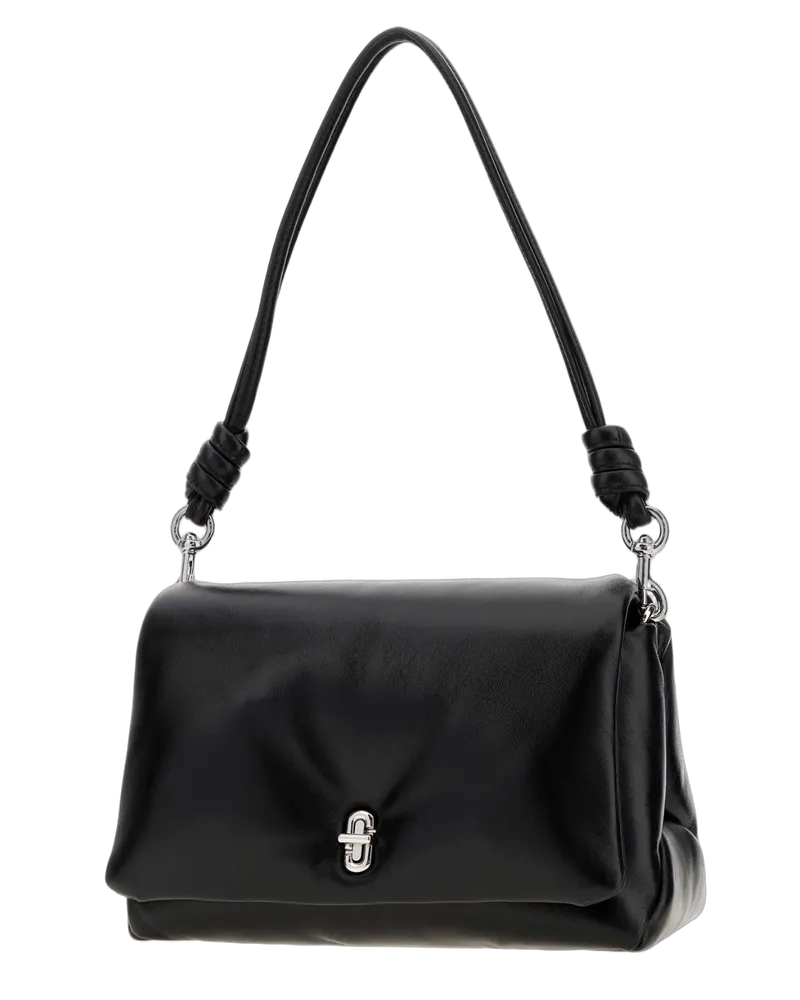Marc Jacobs Women's Black Leather The Dual Puffy Shoulder Bag Borse A Mano Black