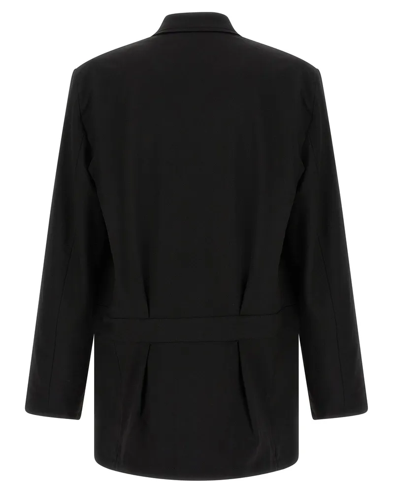 Y-3 Wool Blend Workwear Jacket — Black Black
