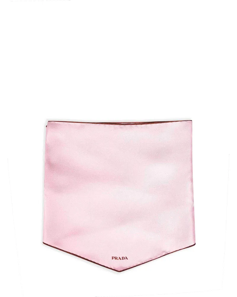 Prada Silk Twill Scarf — Pink Pink