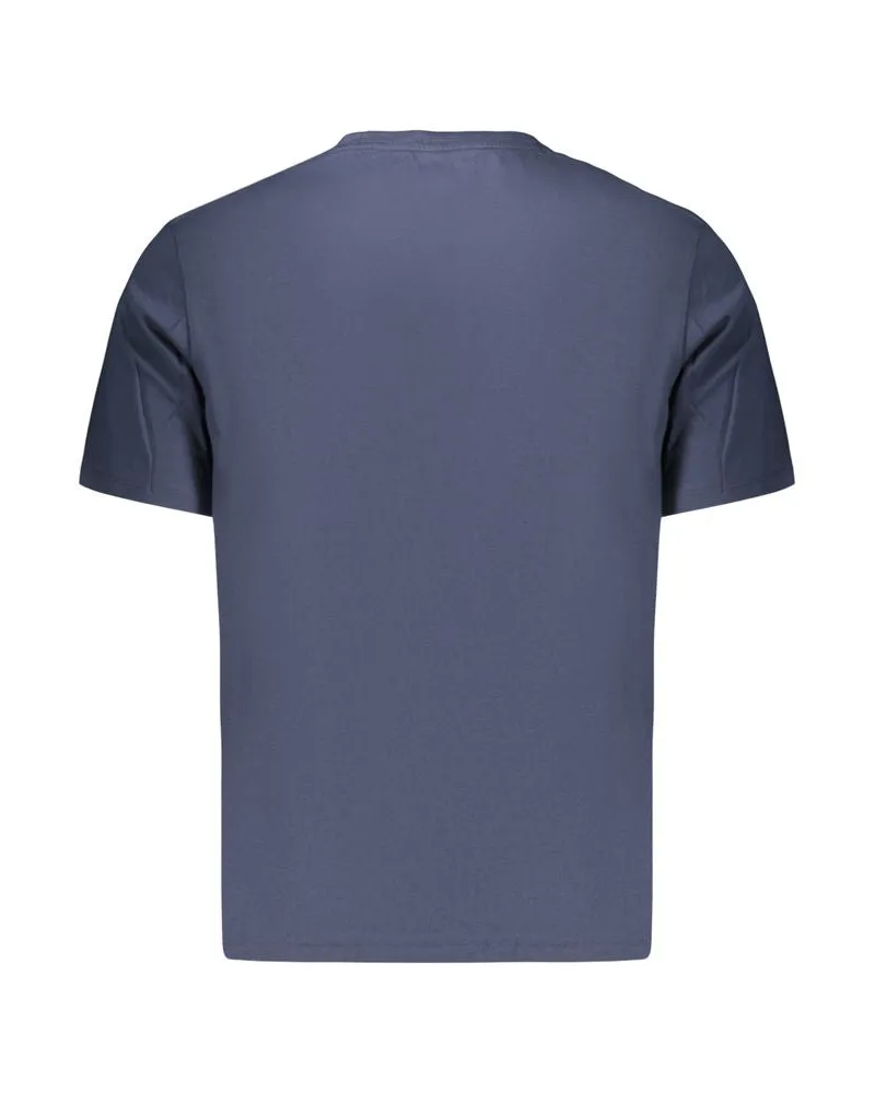 Timberland Logo-Embroidered Cotton T-Shirt — Blue Blue