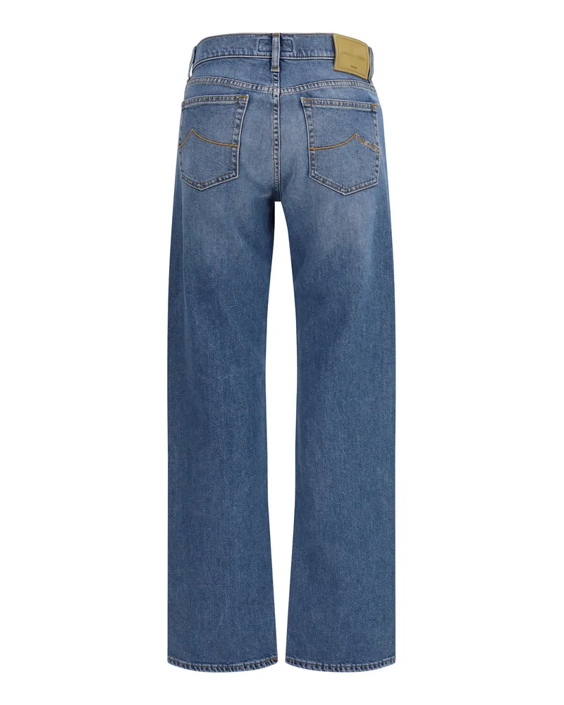 Jacob Cohën Women's Claire Mid-Rise Straight Jeans Medium Blue Cotton Blue