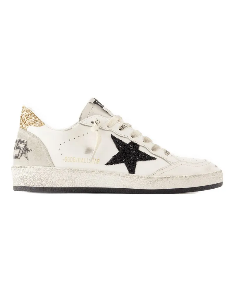 Golden Goose Women's Ballstar Sneakers White Calfskin White