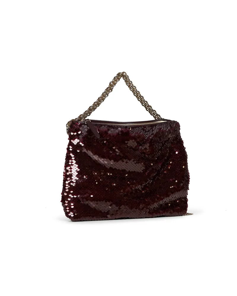 Jimmy Choo Women's Clutch Bag Callie Bordeaux Polyester Shoulder Burgundy