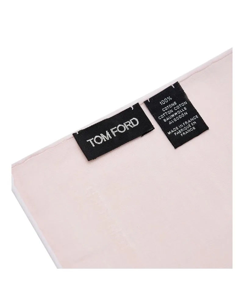 Tom Ford Men's Pink Cotton Pocket Square Accessory Pink