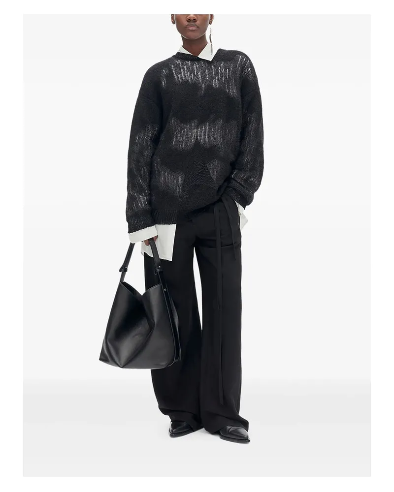 Ann Demeulemeester Viscose Trousers — Black Black