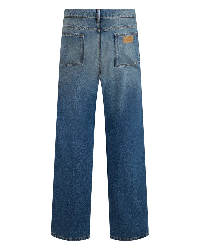 Maison Margiela Men's Jeans Straight Faded Blue Cotton Regular & Straight-Leg Blue