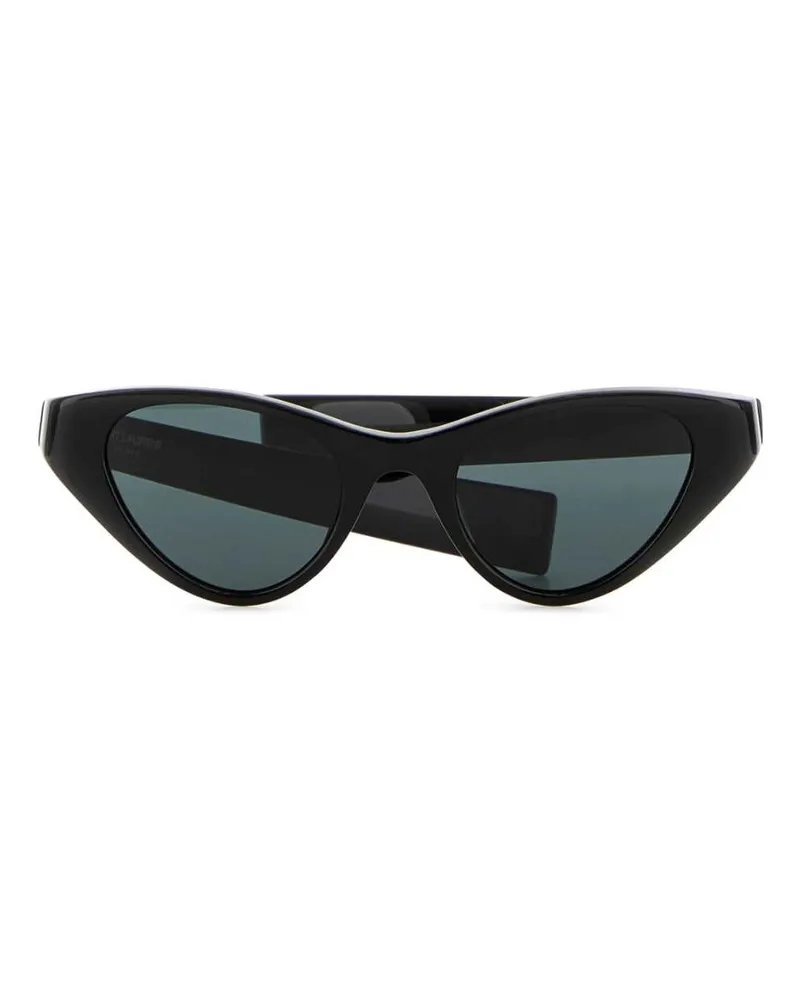 Saint Laurent MONOGRAM Cat-Eye Acetate Sunglasses — Black Black