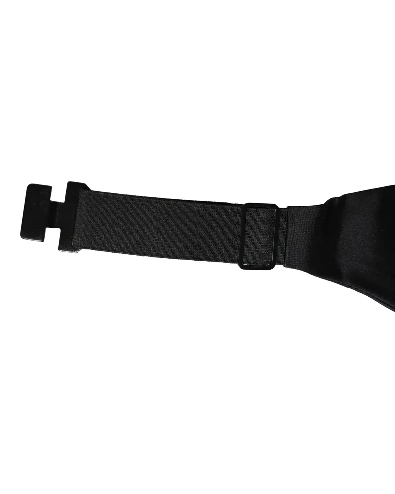 Dolce & Gabbana Silk Wide Waist Cummerbund Belt — Black Black